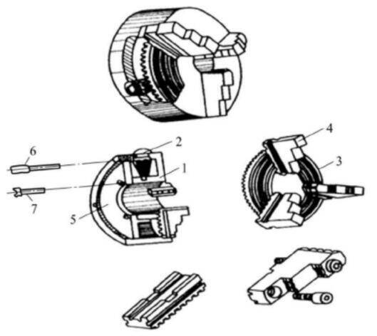 3 jaw chuck of metal lathe machine